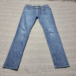 Abercrombie Fitch Felix Super Slim Stretch Blue Denim Jeans 29W 30L